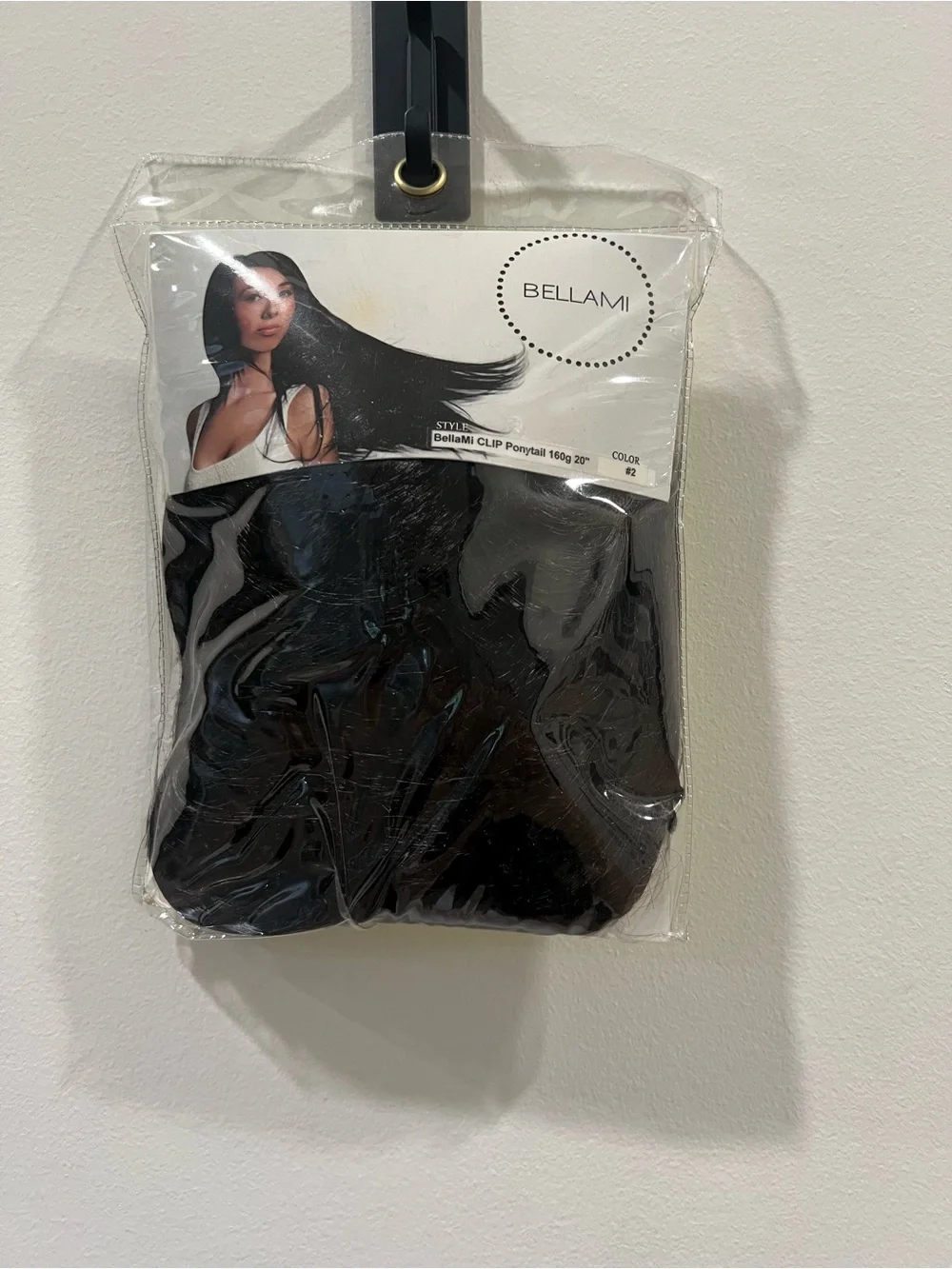 BELLAMI Black Clip-In Ponytail Extension